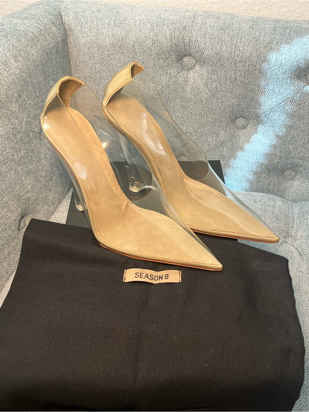 Yeezy Season 8 PVC wedge heels